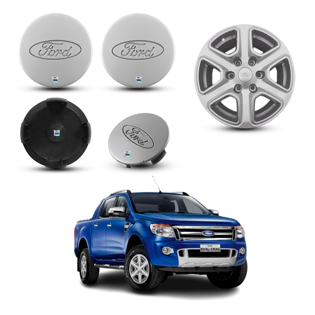4 Calota Ford Ranger 2016 Cs Cd Xls Xlt Sport Limited Prata em Oferta na Shopee