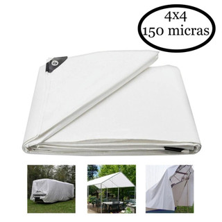 Lona 4x4 Metros Reforçada Branca Encerado 100g/m150 Micras em Oferta na Shopee