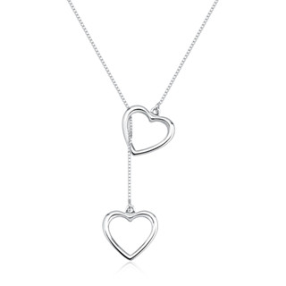 Colar de prata 925 gravatinha coração colar feminino
