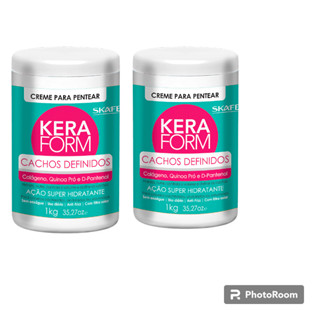 Kit 2 unidades: Keraform Creme para Pentear 1Kg Cachos Definidos Skafe