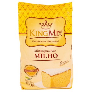 MISTURA PARA BOLO DE MILHO SEM GLÚTEN KING MIX 450g | Zero Gluten | Zero Leite