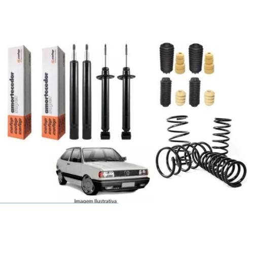 Kit 4 Amortecedores Cofap Gol G1 Quadrado + Batentes + Molas em Oferta na Shopee