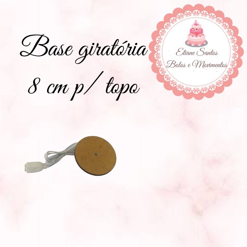 Base giratória para bolo - 8 cm p/ enfeite em cima do bolo do topo