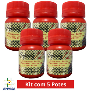 Kit Com 5 Infinit 12 Original Vermelho - 12 Cápsulas - Suplemento Alimentar - Saúde