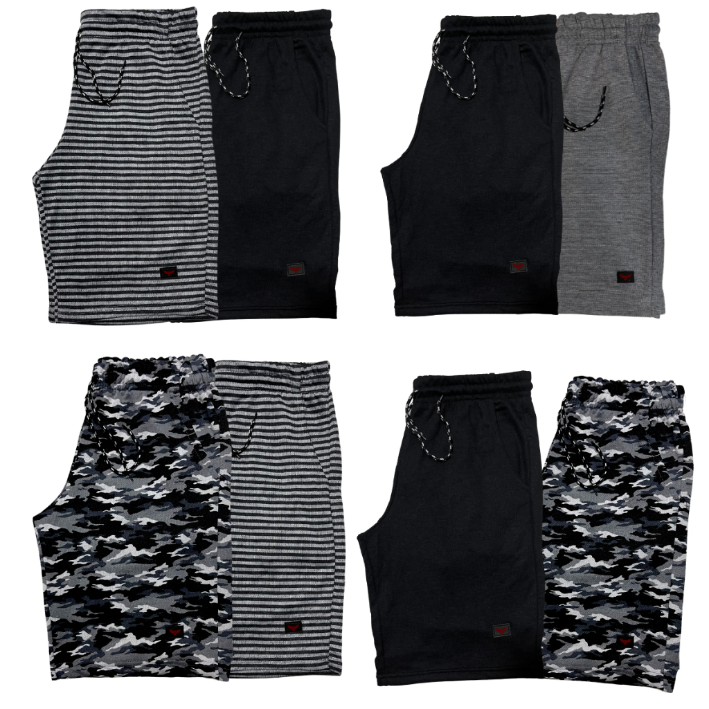 Kit 2 Bermudas Moletom Masculina Litrado 100% Sortidas Desenho Academia Treino
