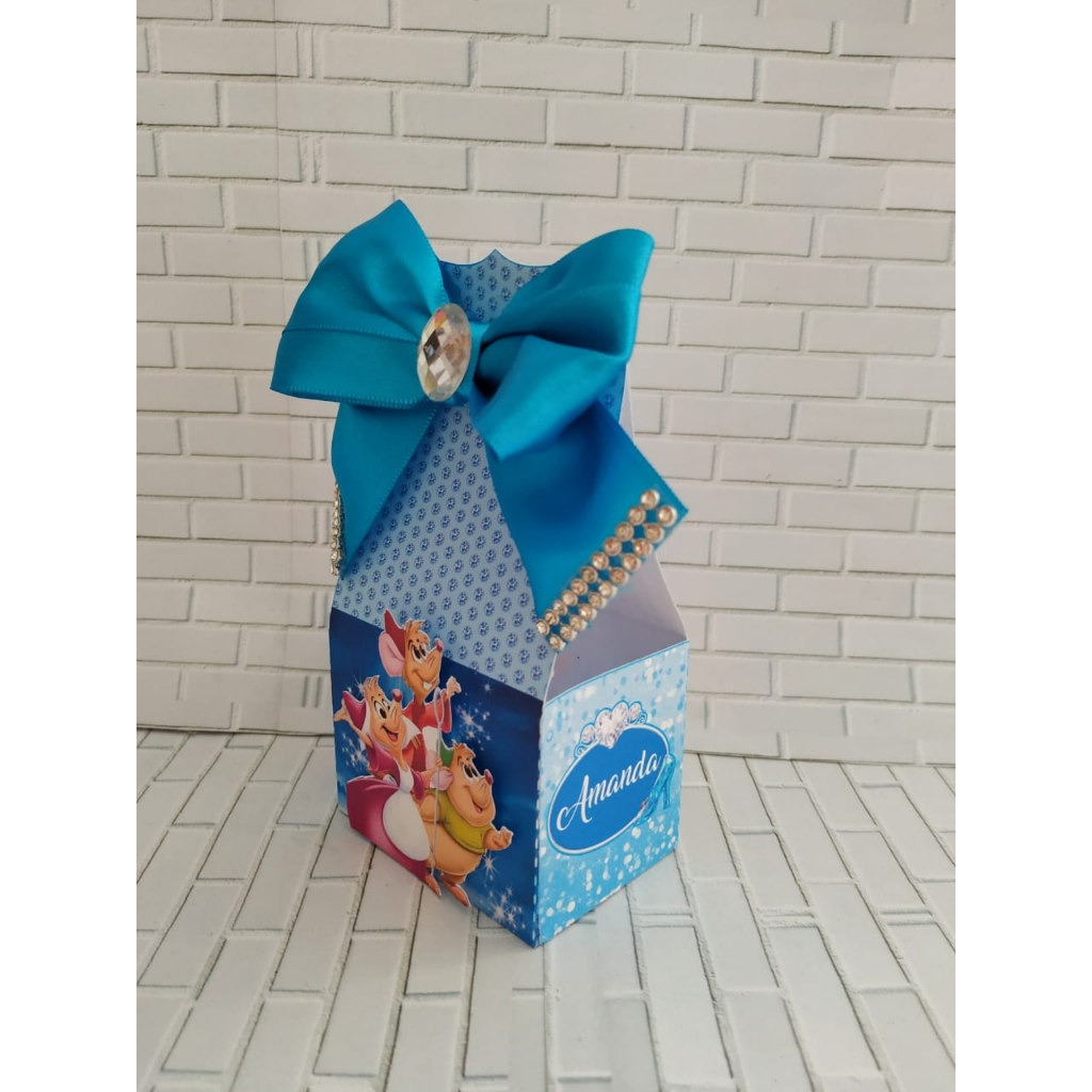 Kit de caixinhas personalizadas, milk, cone e sushi, lembrancinhas, decoração Kit de festa aniversário Cinderela