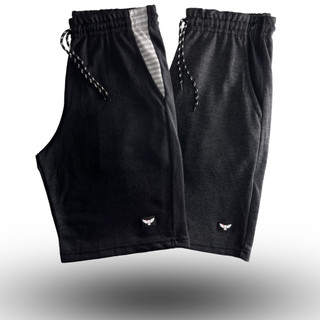 Kit 2 Bermudas Moletom Masculina Treino Academia Lisa Bermuda Masculino