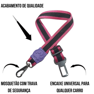 Cinto Pet Segurança Cão E Gato Ajustável Encaixe Universal em Oferta na Shopee