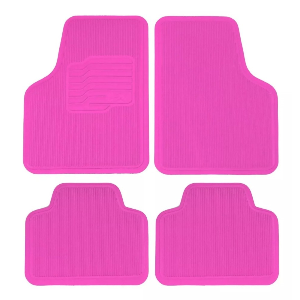 Tapete Automotivo Borracha Rosa  Universal todos os Carros-Cor Original Emborrachado