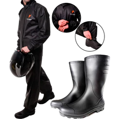 Capa De Chuva Conjunto Motoqueiro Motoboy Reforçada Bota Botina Galocha Masculino Todos tamanhos