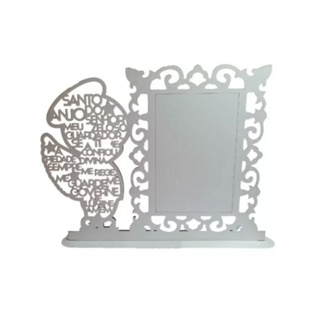 6 Porta Retrato 10x15 Anjo Batizado em mdf branco em Oferta na Shopee