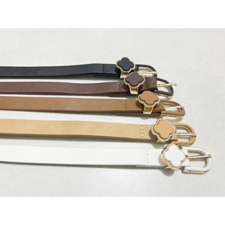 Cinto Feminino fino trevo-de-quatro-folhas Moda selvagem 2023 Novo