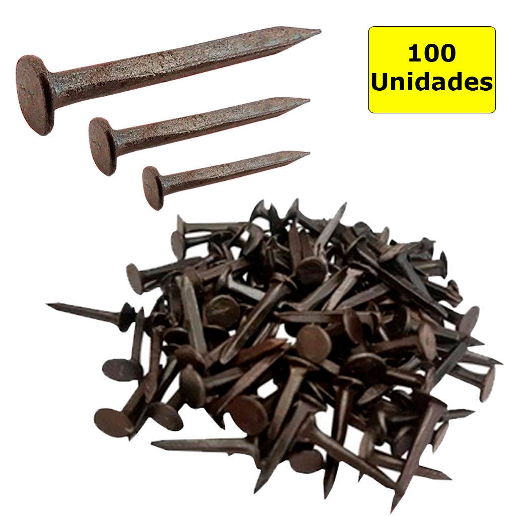 Jogo Tachinhas Mini Prego Com 100 Unidades Para Madeira E Tapeçaria - Brasfort em Oferta na Shopee