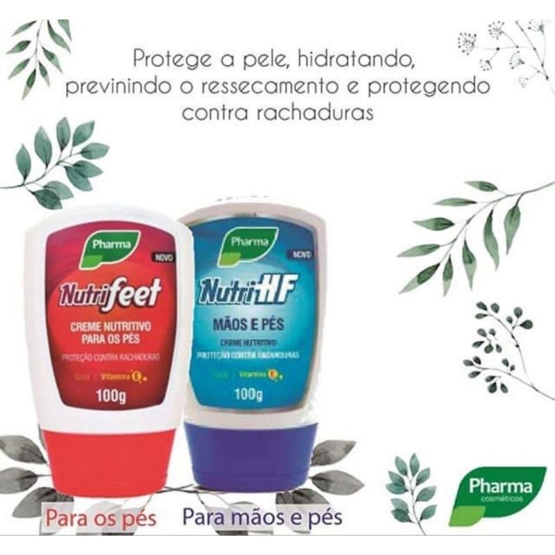 Creme Nutritivo Hidratante Para Mãos e Pés NutriHF Proteção Contra Rachaduras Nutrifeet 100g Cada em Oferta na Shopee