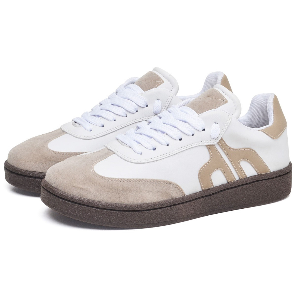 Tenis Feminino Dubuy Casual Recortes Nude Alba 033FG em Oferta na Shopee