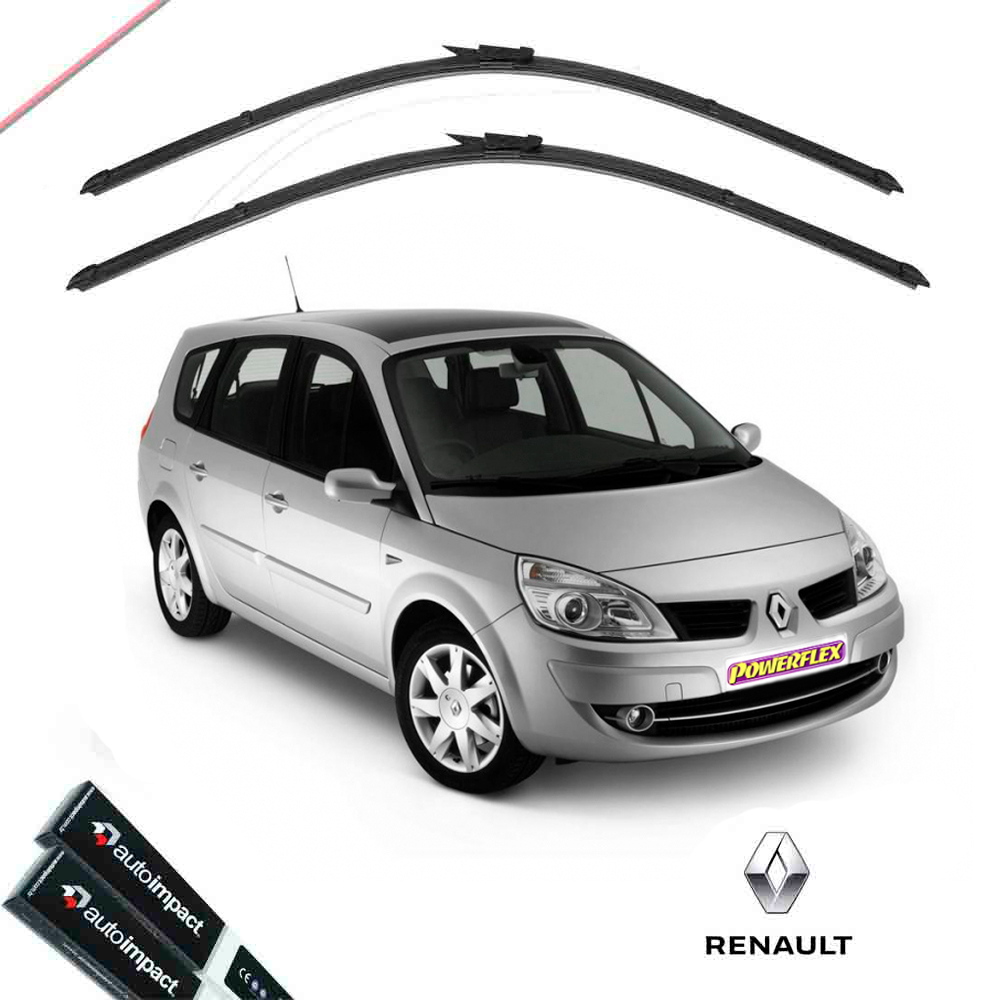 Palhetas Dianteiras Do Renault Grand Scenic 2008 2009 Par Paleta De Chuva Limpa Para-brisa