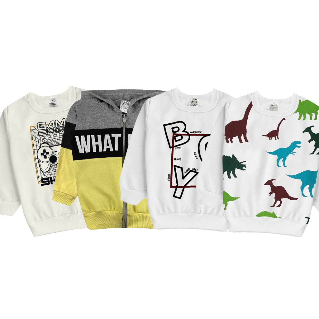 Kit 2 Camisas de Moletom Infantil Masculino – Premium Barato Peluciado SORTIDAS para Menino Promoção