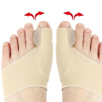 Par Meia Protetora Protetor Joanete Corretivo Ortopédico Alivia Dor Diurno e Noturno Reforçado