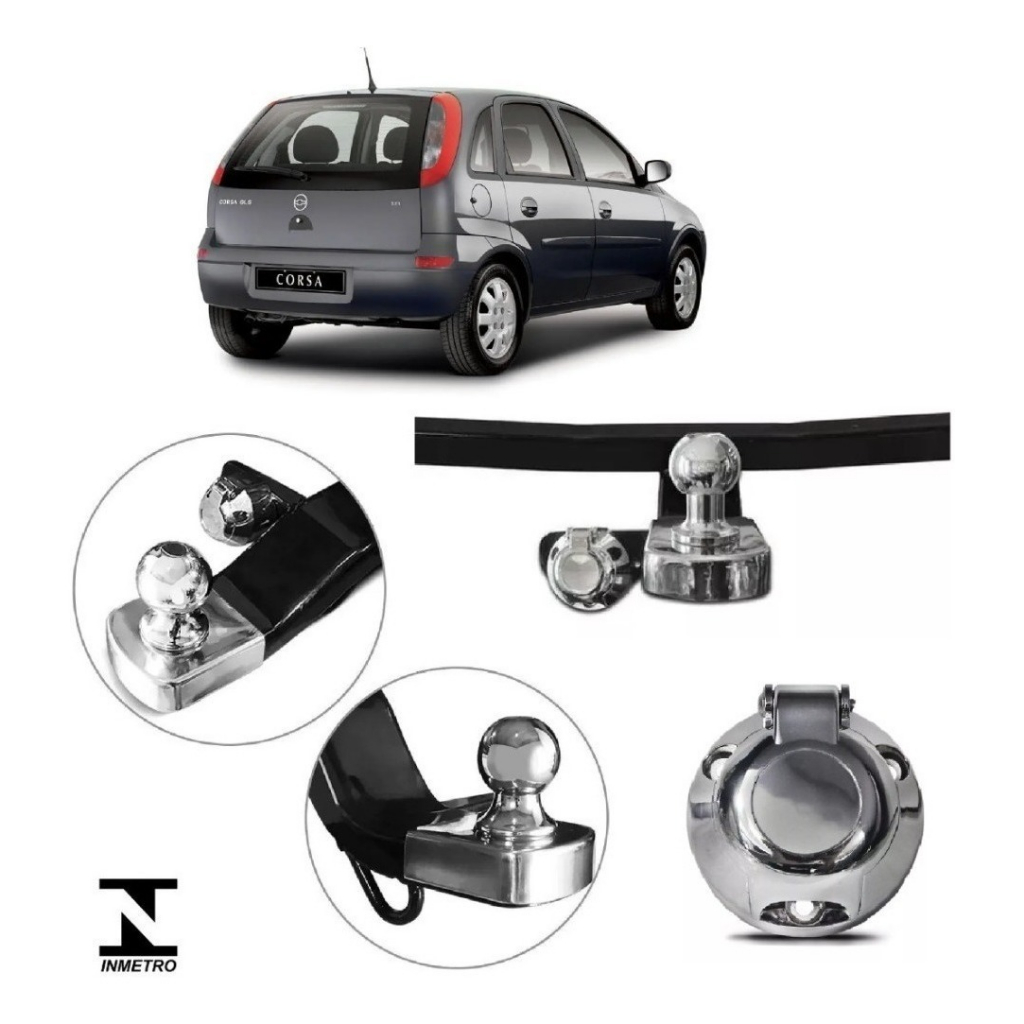 Engate Fixo Gm Corsa Hatch 2002 A 2012 700kg Resistente Top