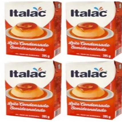 Kit C/4 Leite Condensado Semidesnatado Italac 395g