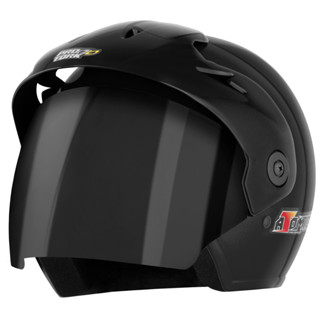 Capacete Aberto Para Moto Feminino e Masculino Pro Tork Atomic Viseira Movel Fume