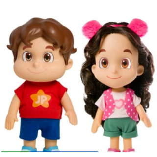 Brinquedo Kit Boneca Infantil YouTubers Maria Clara e JP 16 cm Articulada Menino e Menina