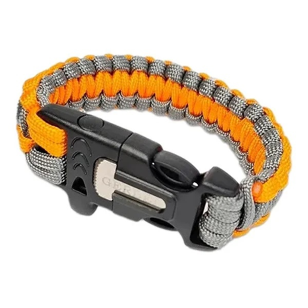 Pulseira Gerber - Paracord Action Com Pederneira E Apito