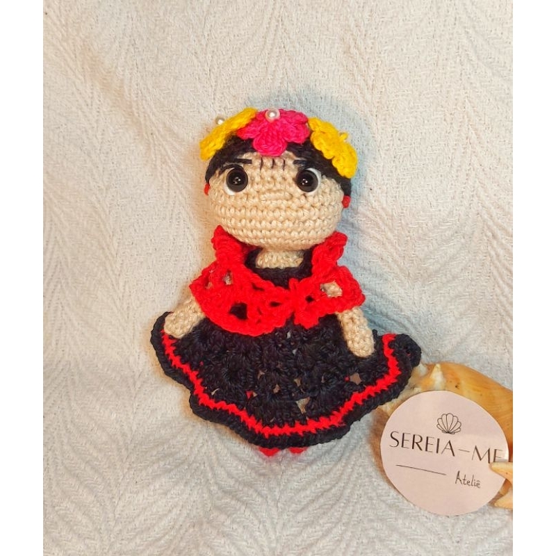 Frida Kahlo amigurumi boneca frida