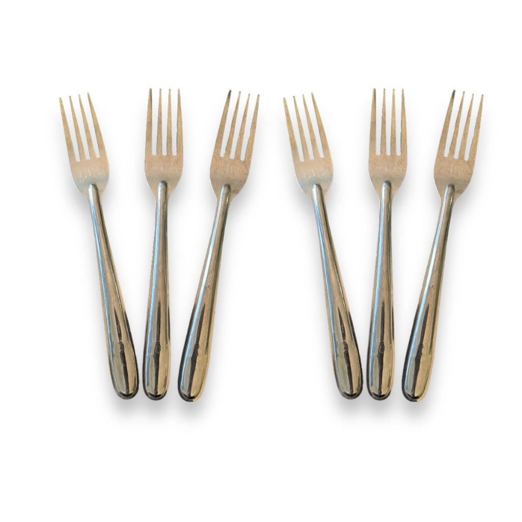 Kit Com 6 Garfos De Sobremesa Aço Inox Cozinha Bares Hotéis em Oferta na Shopee