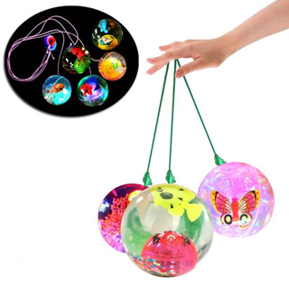 Bola Gel Luzes Led Pisca-Pisca Peixe/Animais Marinhos Luminoso Bola Pula Pula Brinquedo Criança
