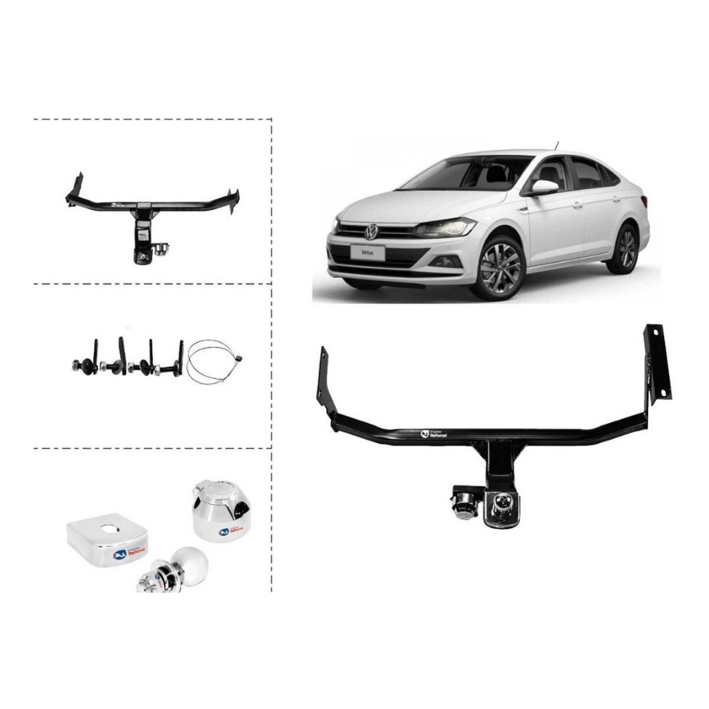 Engate Reboque Carretinha Homologado 500 Kg Voyage 09/21  1° Linha Top