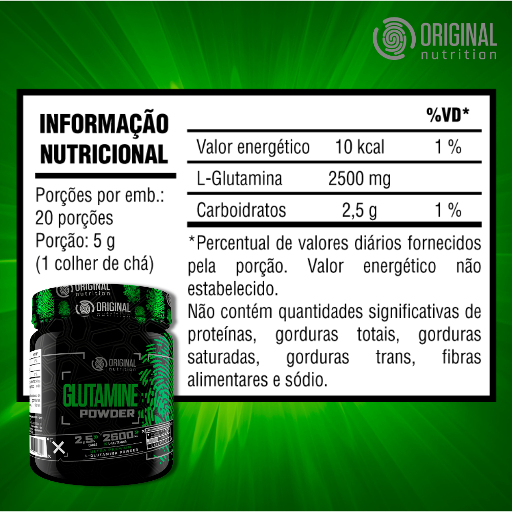 Detalhes do Glutamina Powder 100G - Original Nutrition