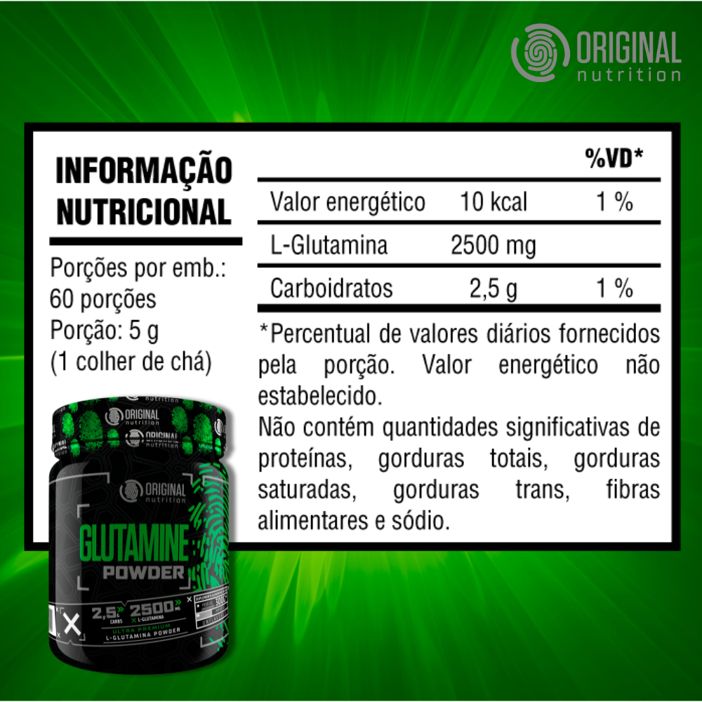 Detalhes do Glutamina Powder 300G - Original Nutrition