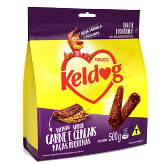 Bifinho Petisco Keldog Carne e Cereais Cães Raças Pequenas 500g