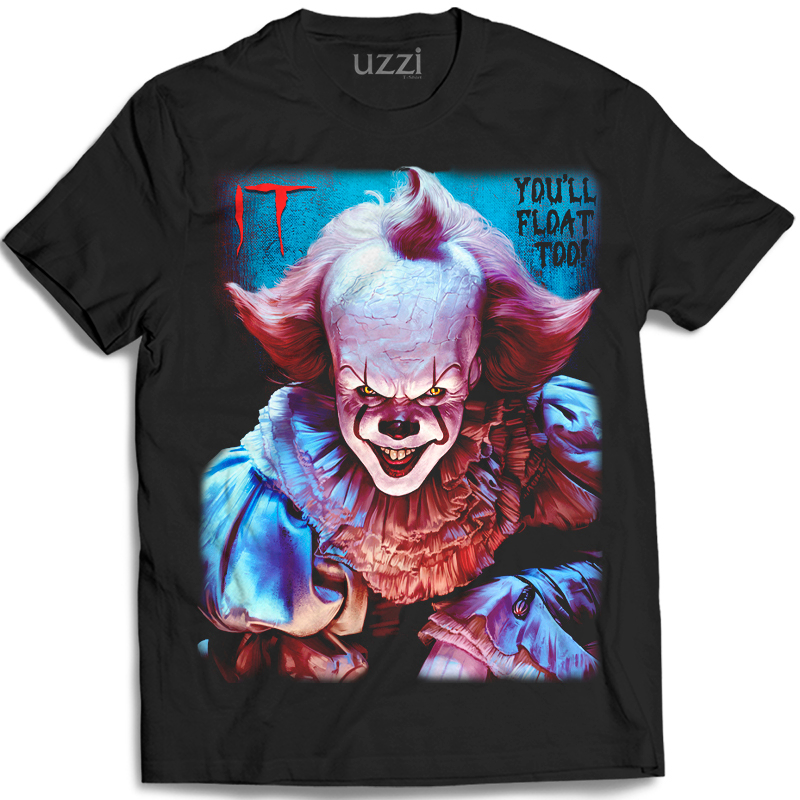 Camiseta It Pennywise A Coisa Camisa de Filme Palhaço Assassino em Oferta na Shopee