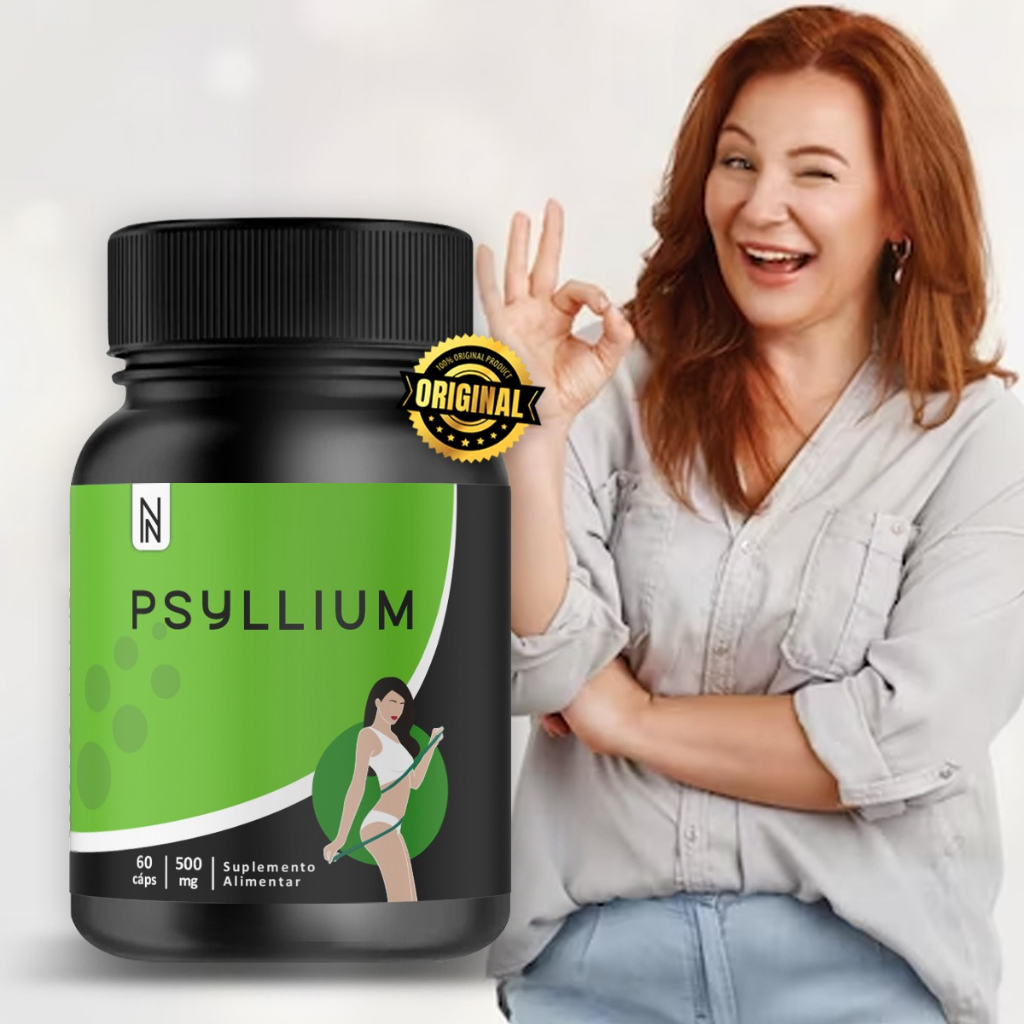 PSYLLIUM 60 Cápsulas Suplemento Alimentar NATURALY