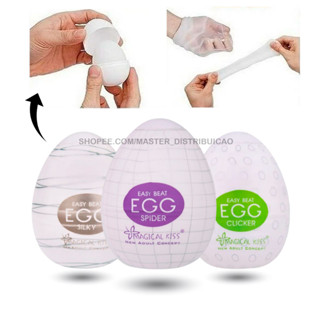 Kit 3 Eggs Masculino Magical Kis Masturbador Ovo com Texturas Sex Shop - Silky + Spider+ Clicker