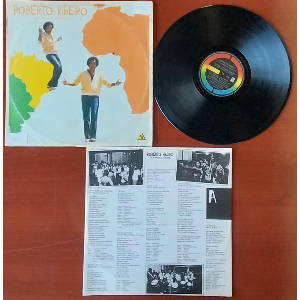 LP - ROBERTO RIBEIRO - DE PALMARES AO TAMBORIM - COM ENCARTE - 1984