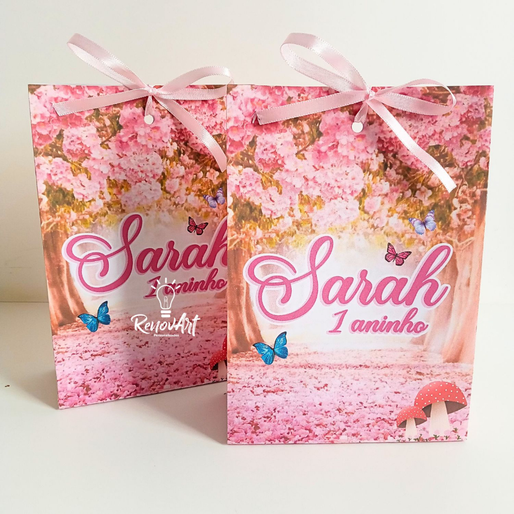 Sacolinha Surpresa Jardim das Borboletas | Aniversário | Festa Infantil | Lembrancinhas