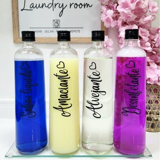 Frascos clean para lavanderia Kit ou avulso - dispenser - lavanderia - sabão em pó