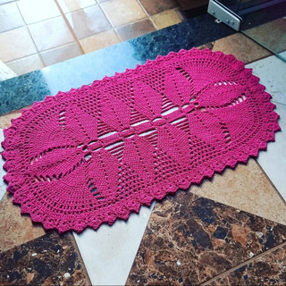 Tapete Oval de Crochê Tapete de Porta Várias Cores Moda Casa Decoração Cozinha Presente Natal Oferta