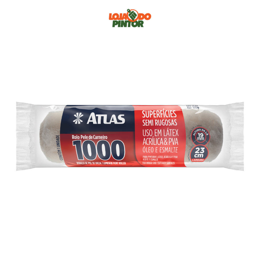 Rolo de Pele de Carneiro 1000 23cm Para Látex Acrílica Atlas em Oferta na Shopee