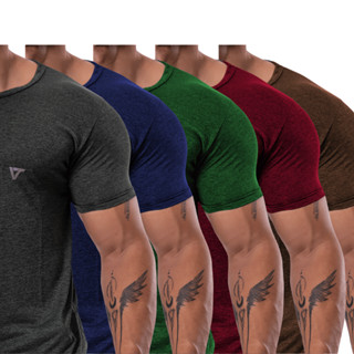 KIT 5 Camiseta Dry Fit Masculina Academia Treino, Casual e ótima para corrida.