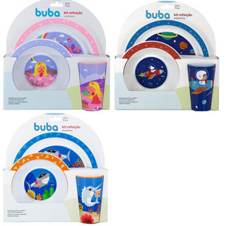 Kit Refeição Infantil 3 peças Introdução Alimentar Aventuras - Buba