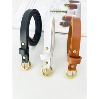 kit 3 peças cinto feminino lançamento fivela dourado