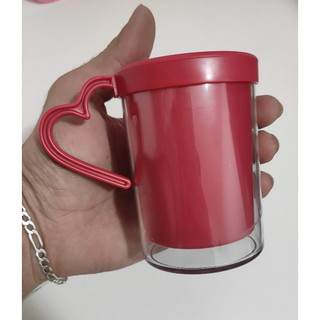 Caneca Acrilica Desmontável Alça Coração Para Personalizar Lembrancinha Plástico, Kites com 2,3,5 e 10 unidades.