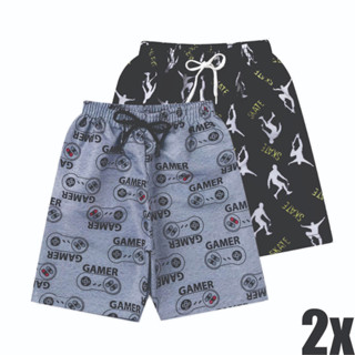 Kit 2 Bermudas verão Infantil Juvenil Tactel shorts menino