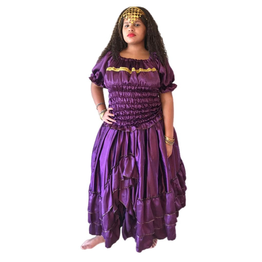 Roupa roxa cigana pombagira umbanda