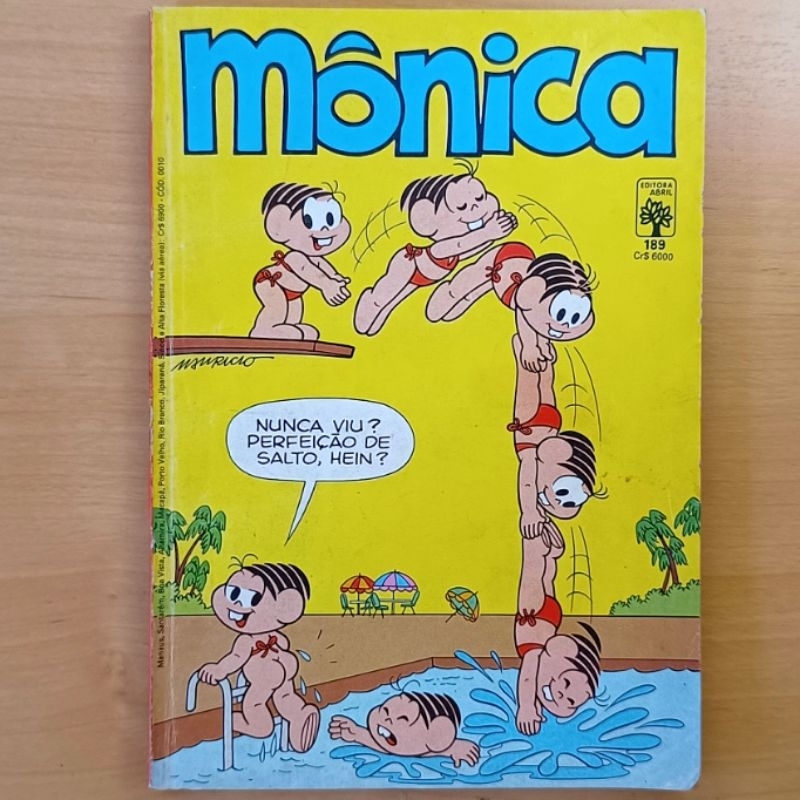 Gibi revista em quadrinhos Almanaque da Mônica N°189 Editora Abril 1986