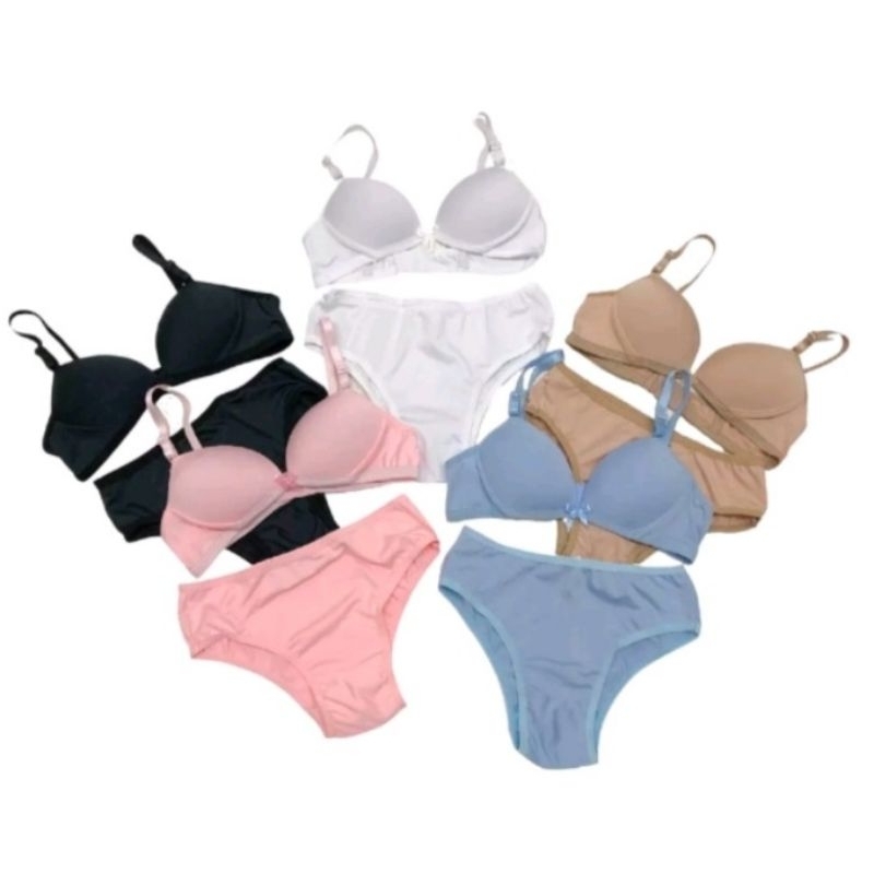 Conjunto Juvenil Menina Moça Motiada Intima Lingerie Calçinha E Sutia